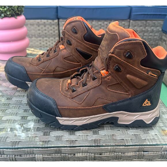 ACE Work Boots Composite Toe, EH, Slip-Resistant Mens Size 10 - Picture 1 of 6